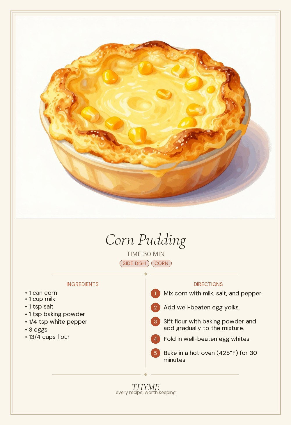 Corn Pudding