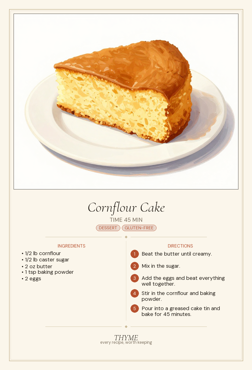 Cornflour Cake