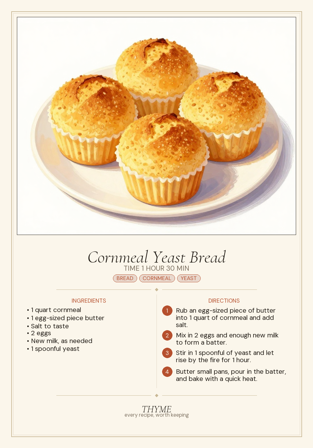 Cornmeal Yeast Bread