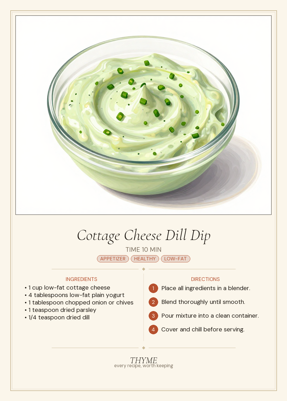 Cottage Cheese Dill Dip