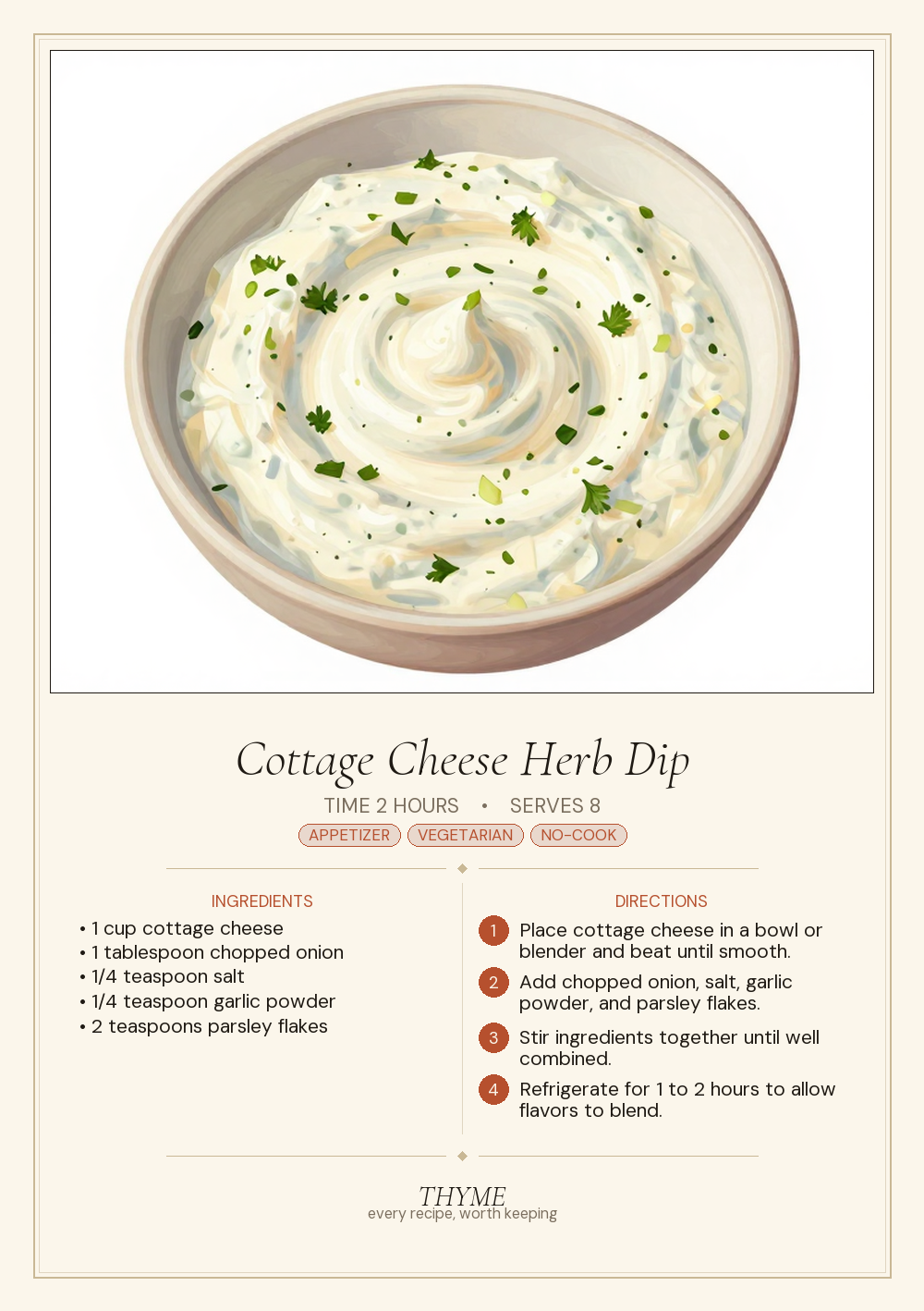 Cottage Cheese Herb Dip