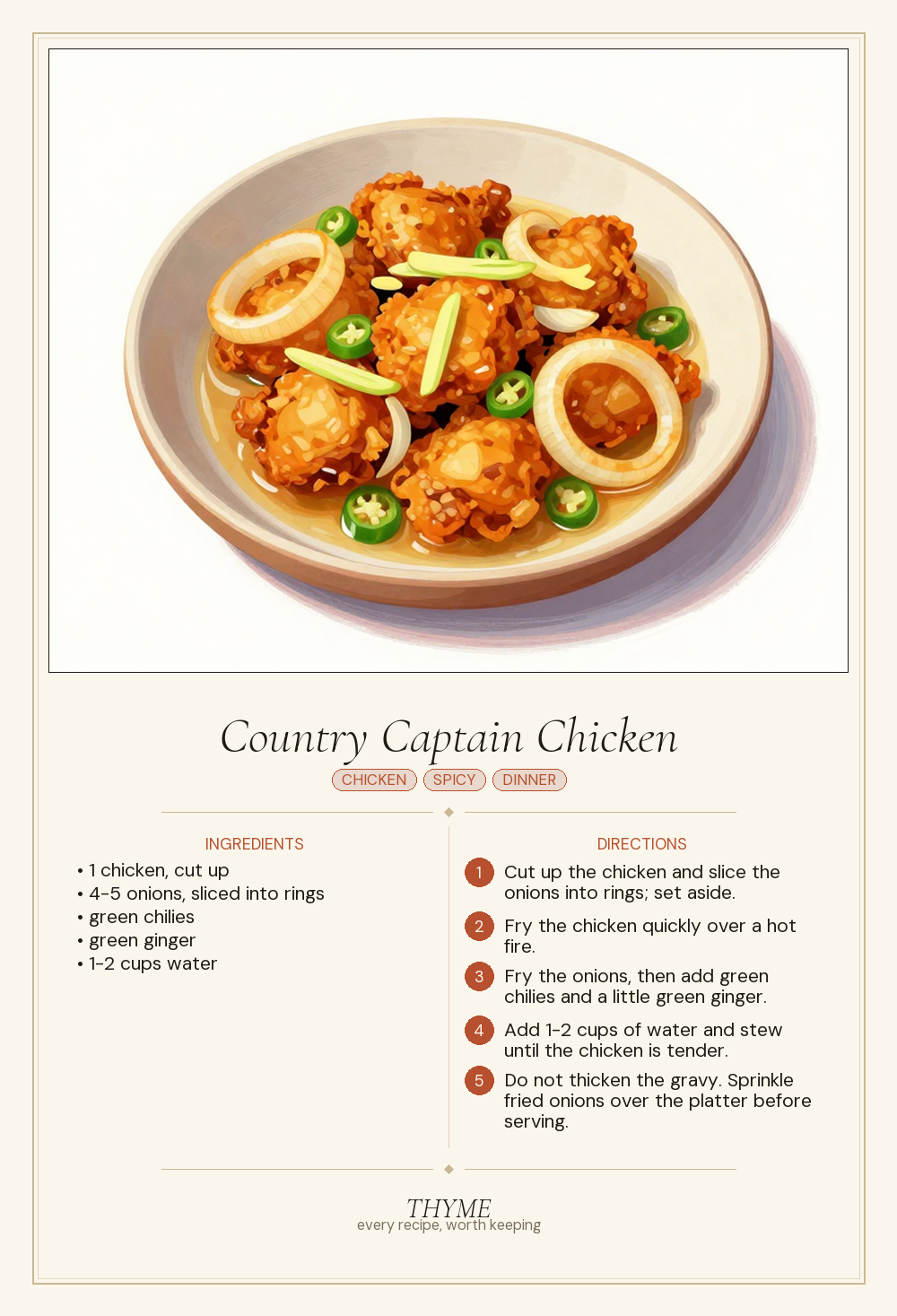 Country Captain Chicken