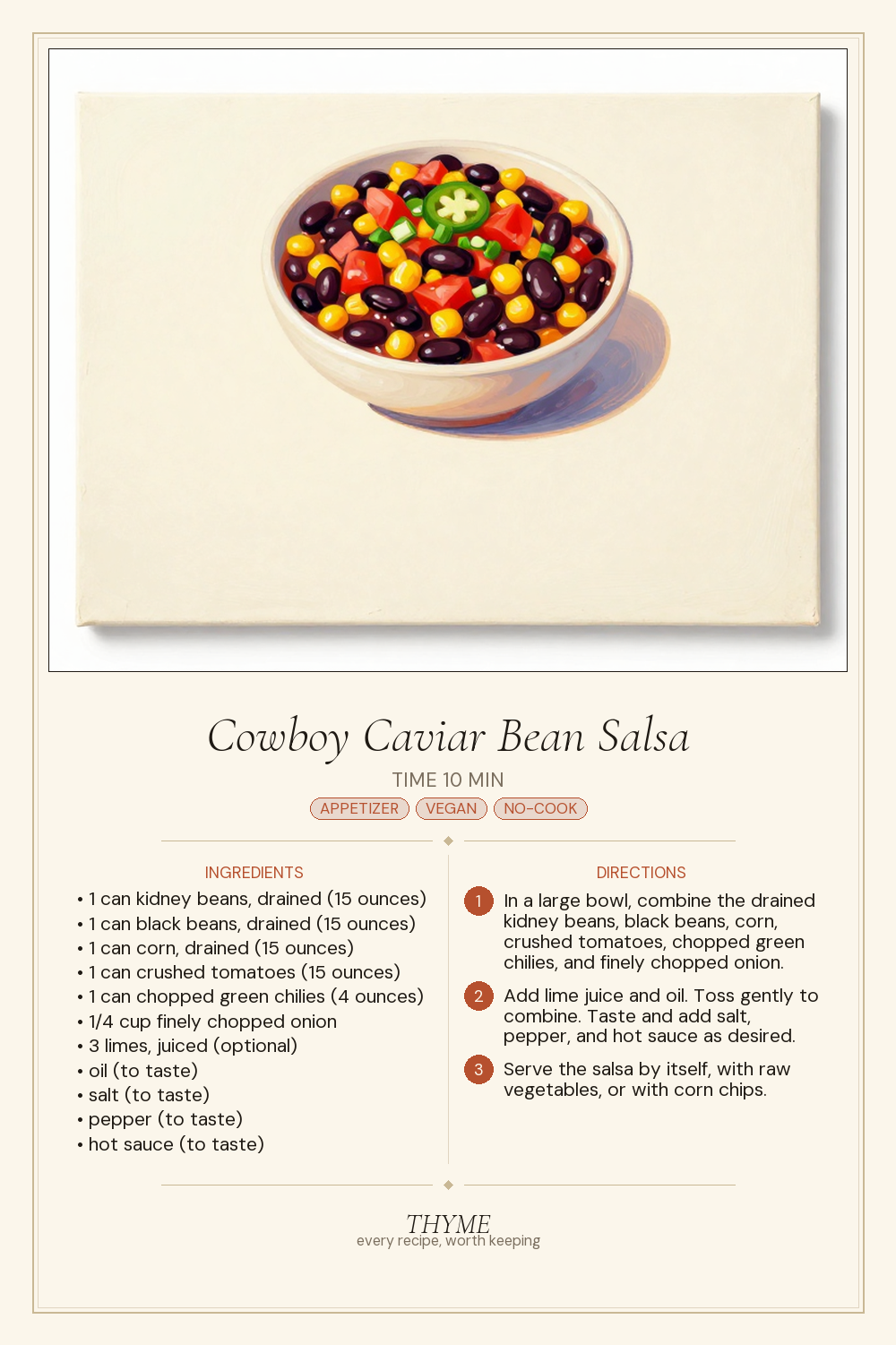 Cowboy Caviar Bean Salsa