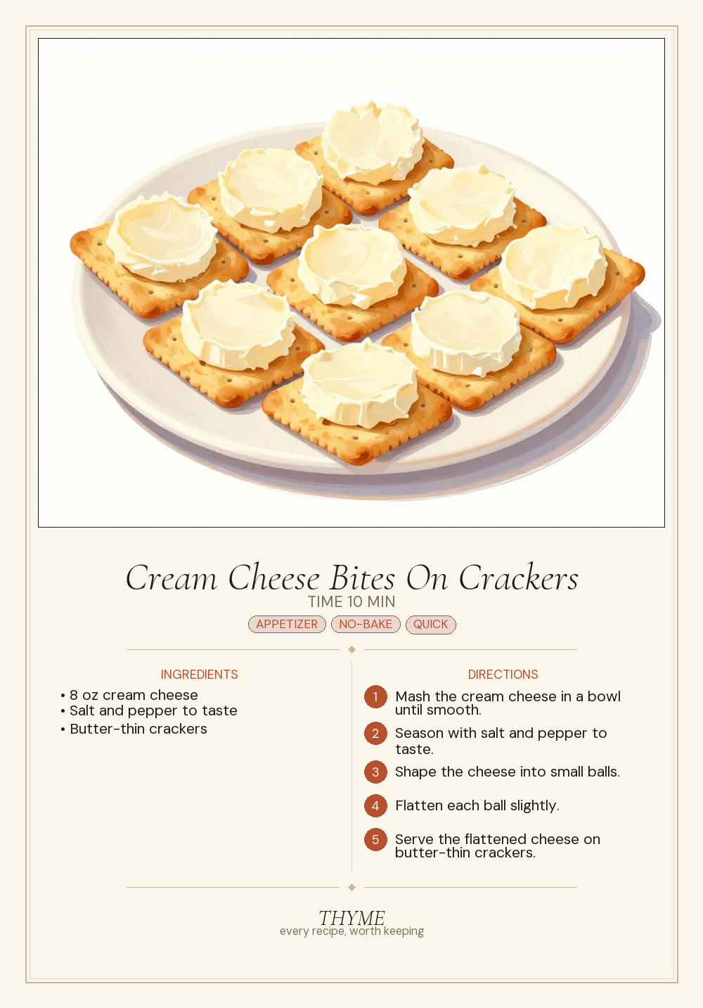 Cream Cheese Bites On Crackers