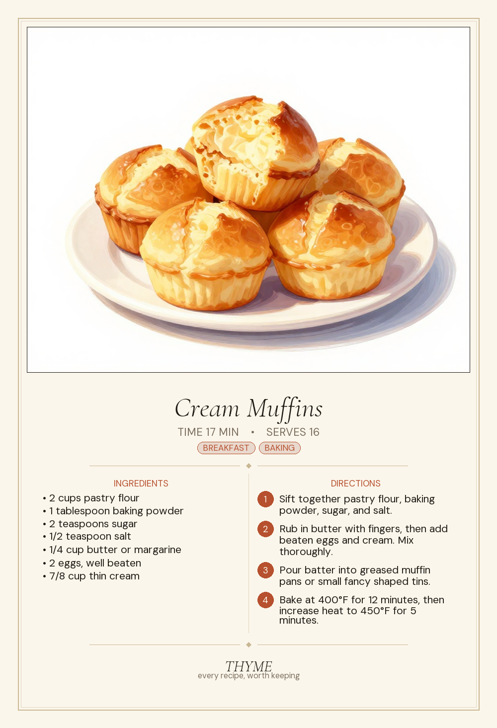 Cream Muffins