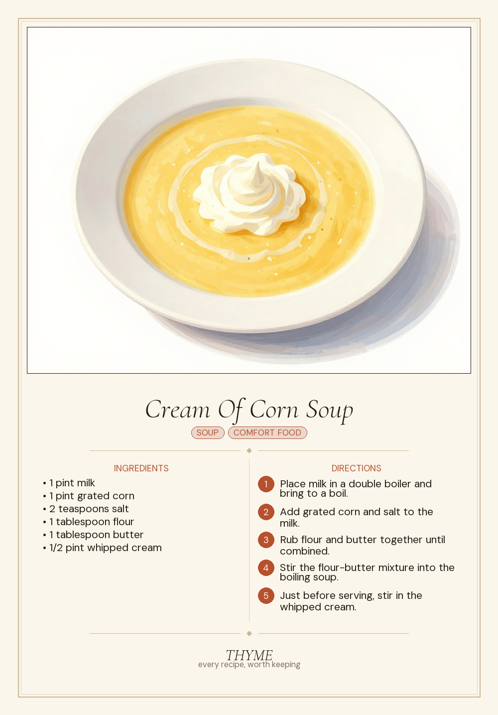 Cream Of Corn Soup