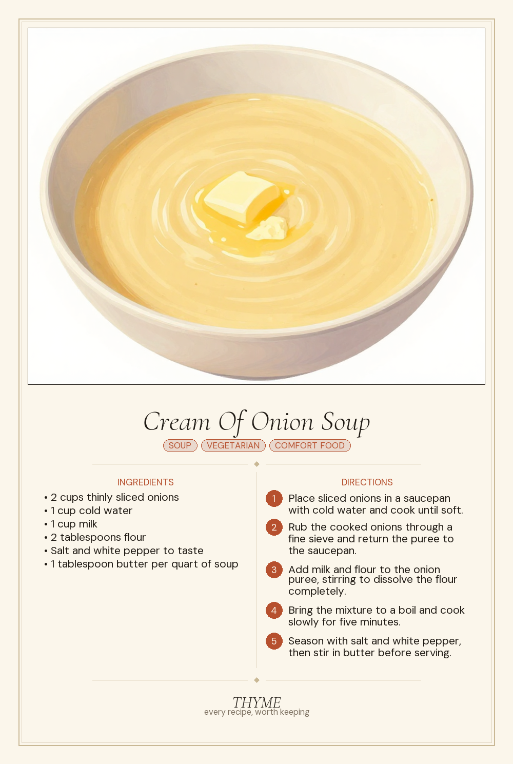 Cream Of Onion Soup
