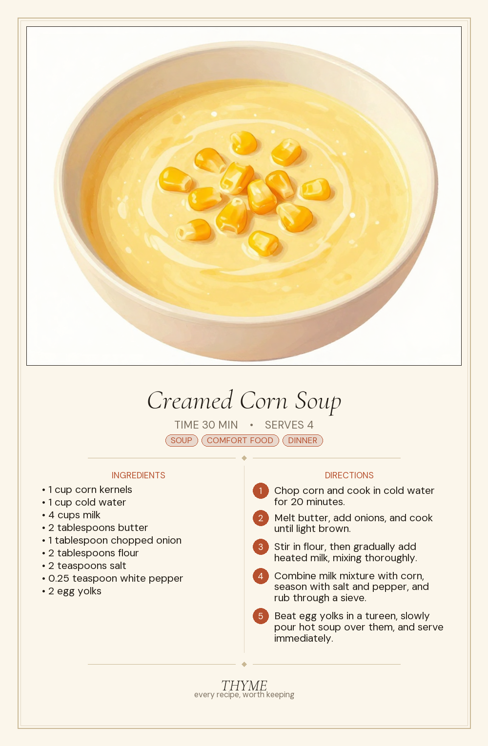 Creamed Corn Soup