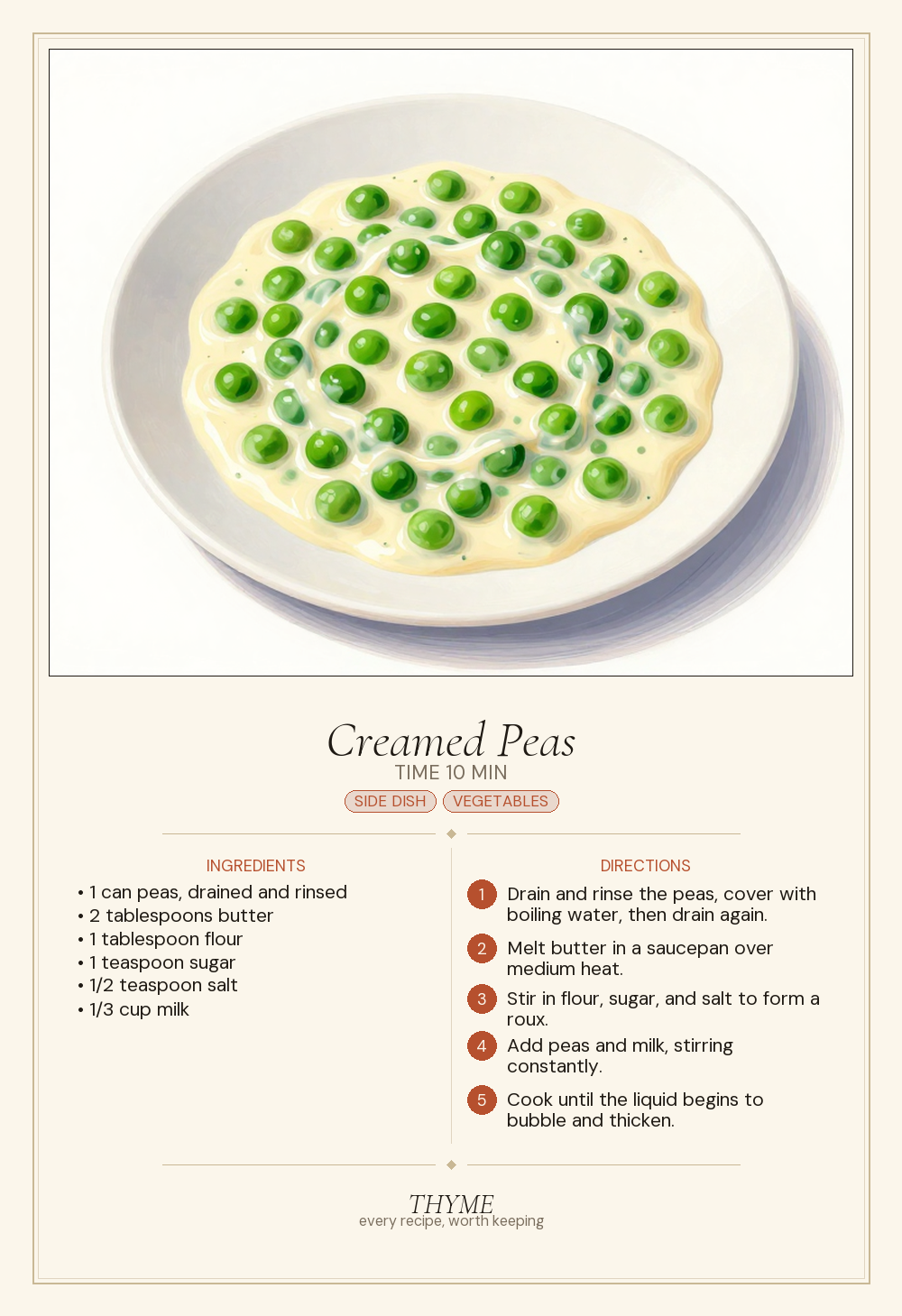 Creamed Peas