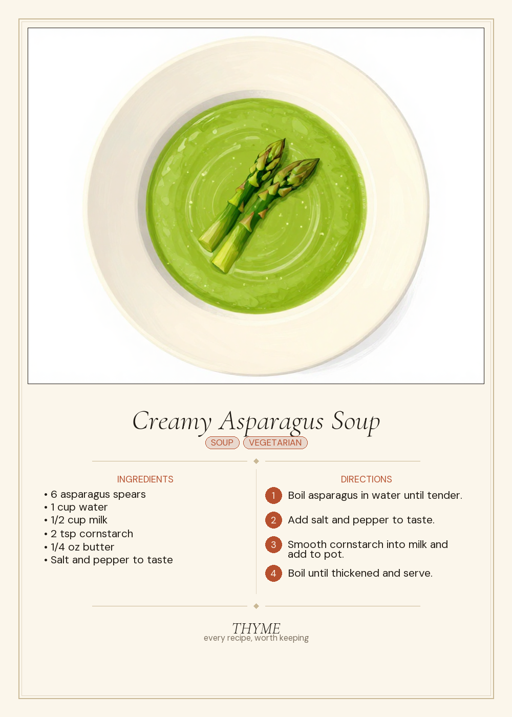 Creamy Asparagus Soup