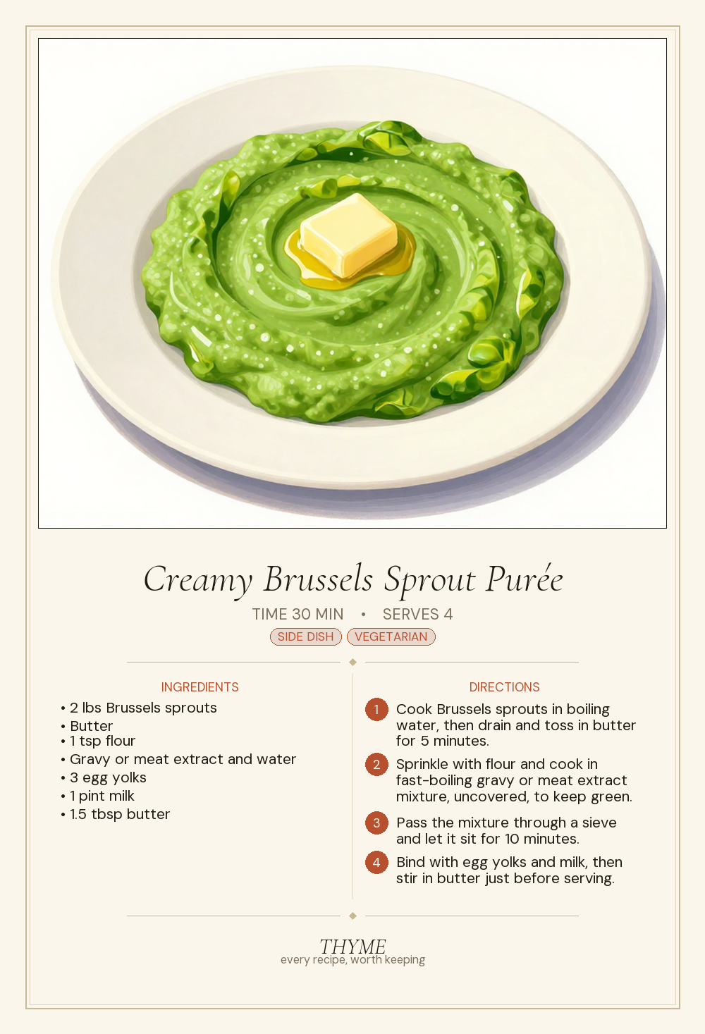 Creamy Brussels Sprout Purée