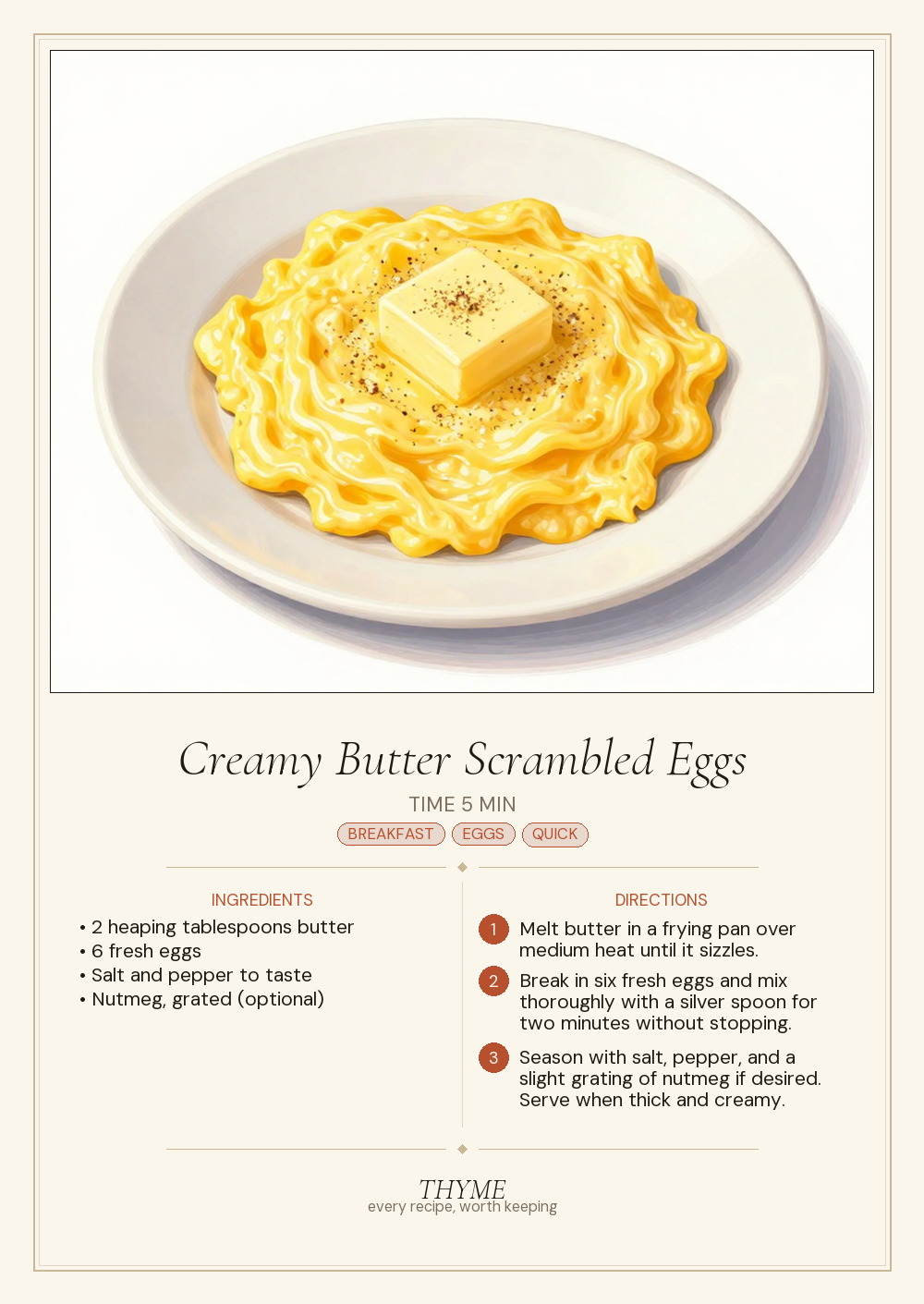 Creamy Butter Scrambled Eggs