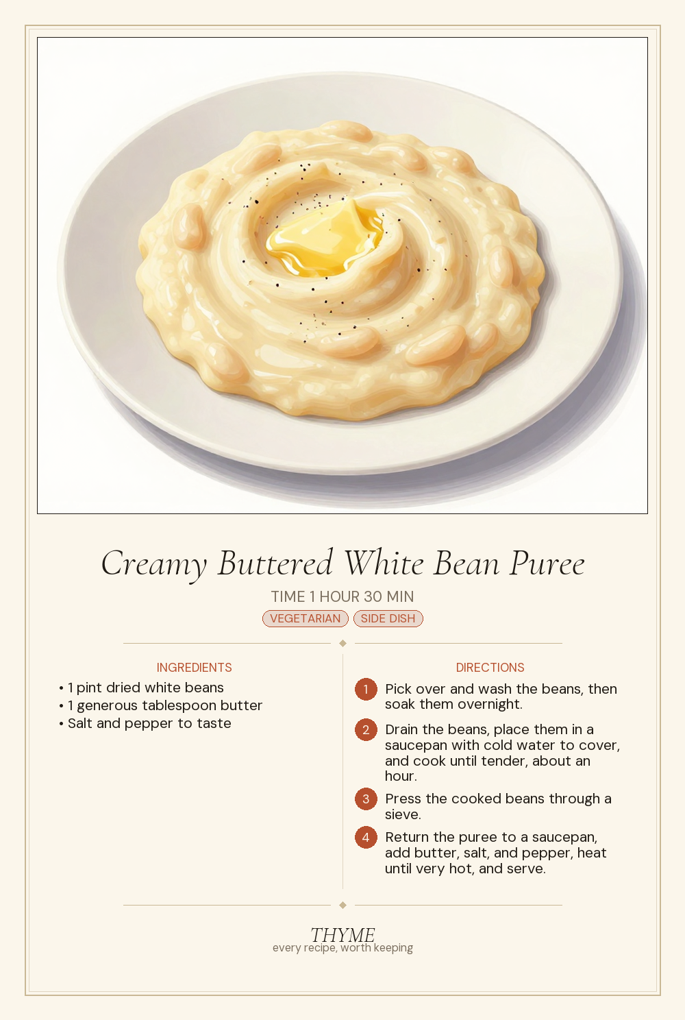 Creamy Buttered White Bean Puree