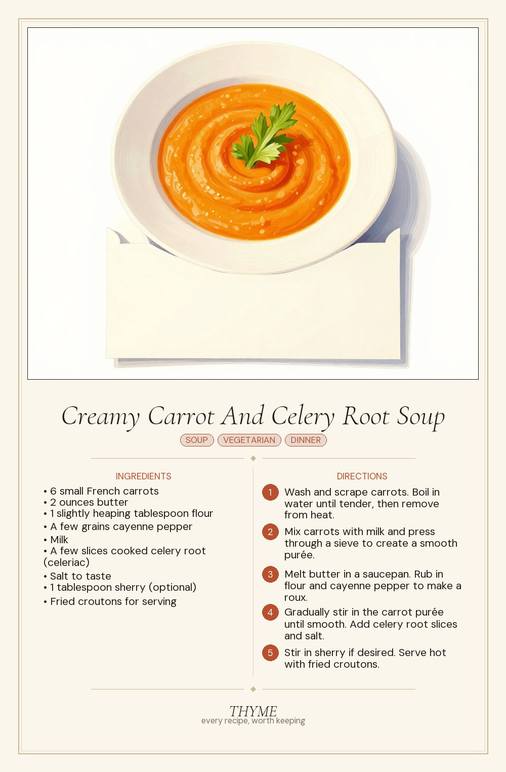 Creamy Carrot And Celery Root Soup