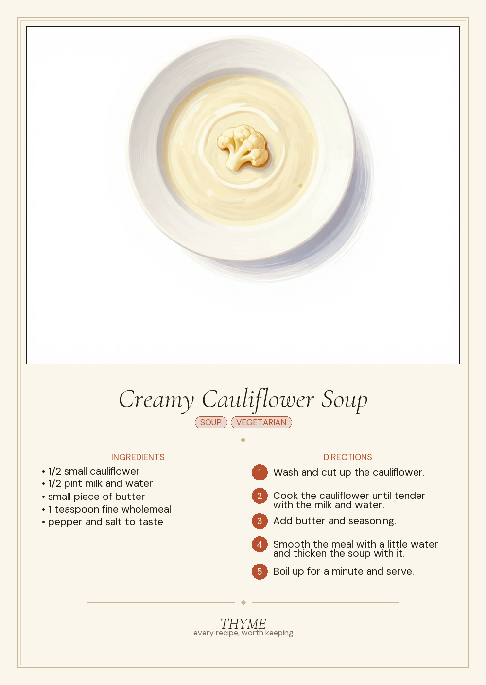 Creamy Cauliflower Soup