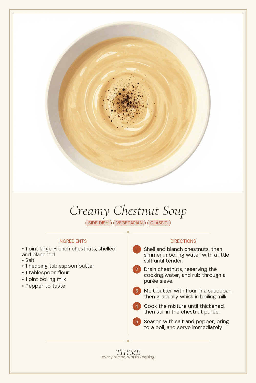 Creamy Chestnut Soup