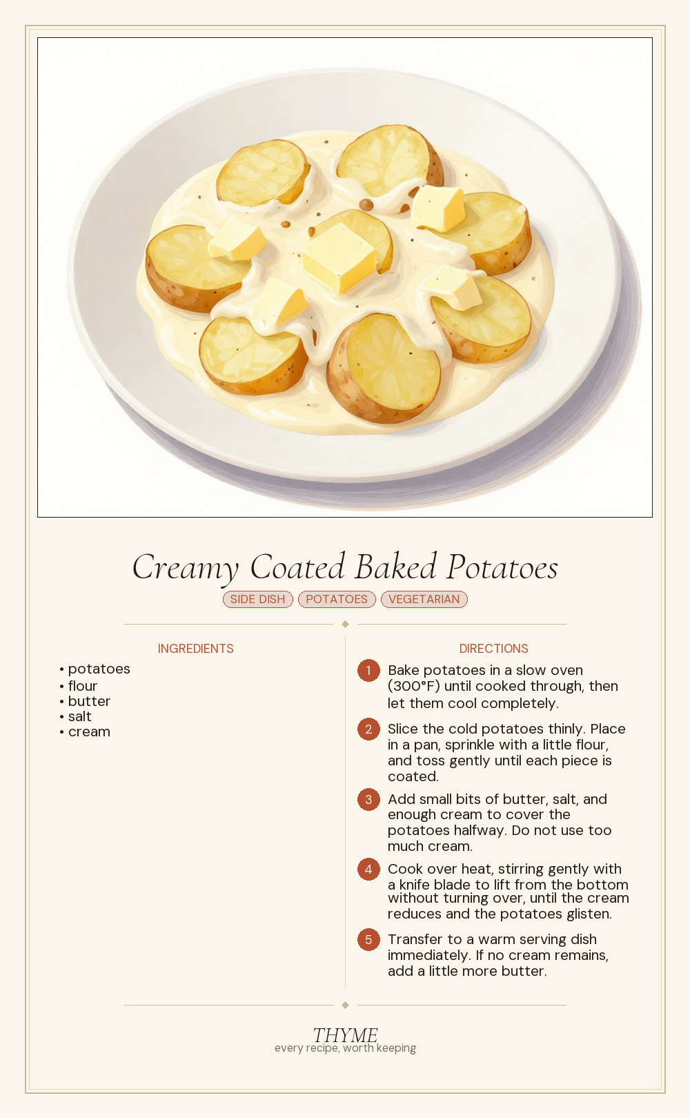 Creamy Coated Baked Potatoes