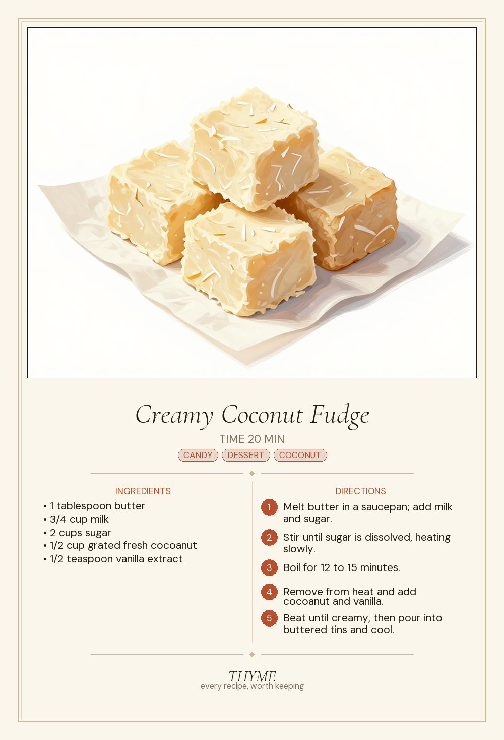 Creamy Coconut Fudge