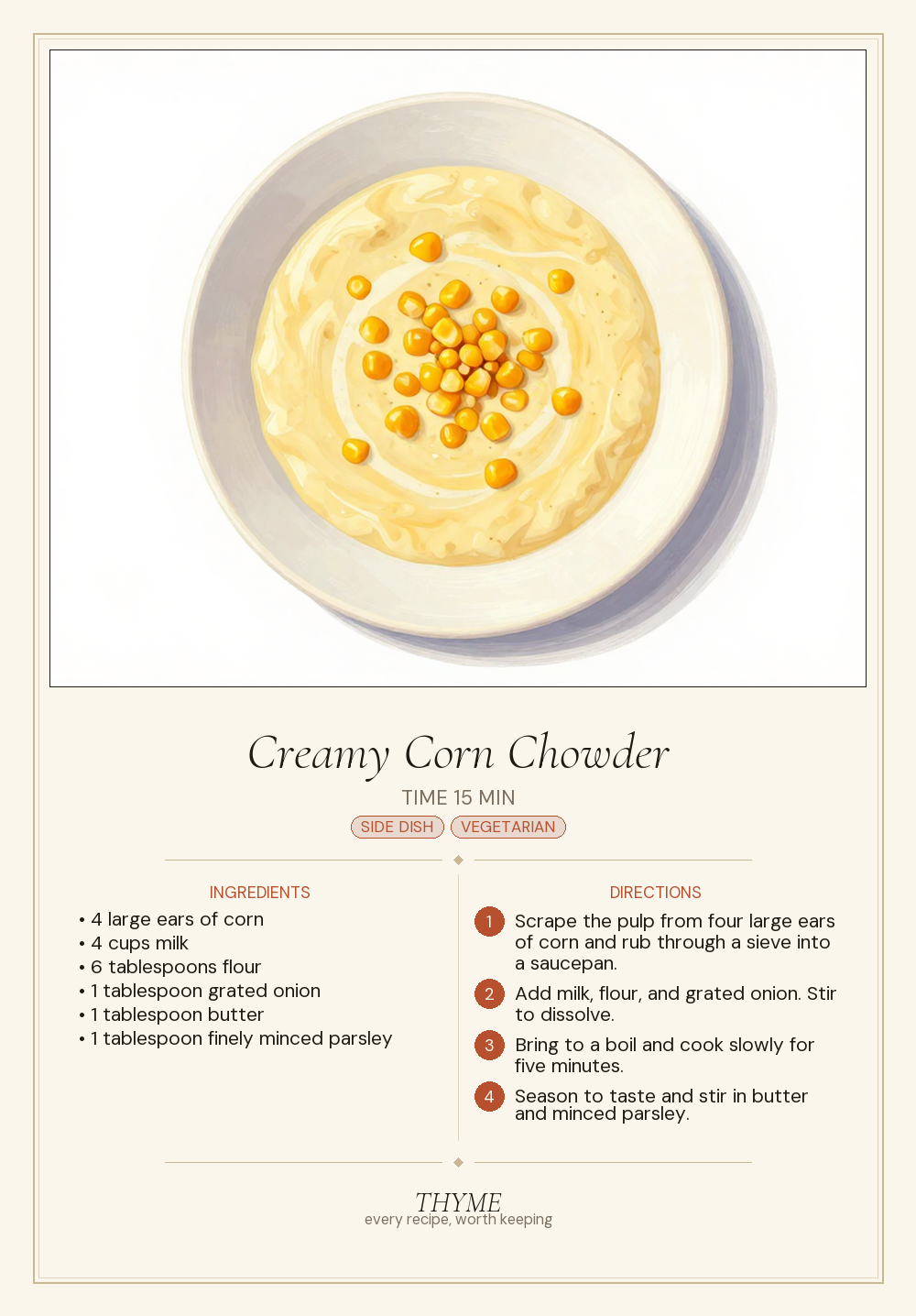 Creamy Corn Chowder