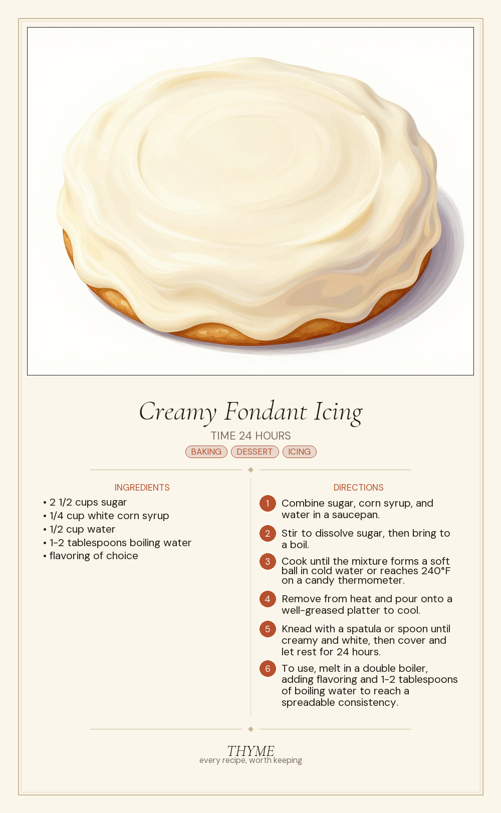 Creamy Fondant Icing