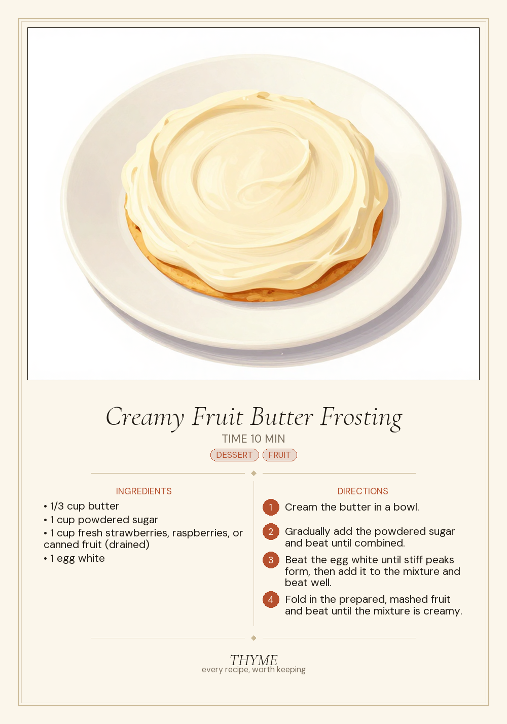 Creamy Fruit Butter Frosting