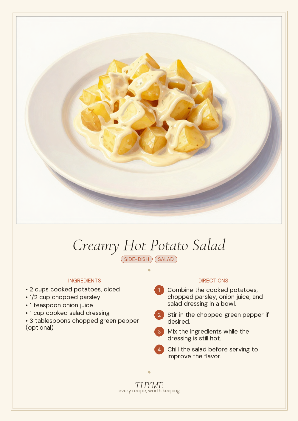 Creamy Hot Potato Salad