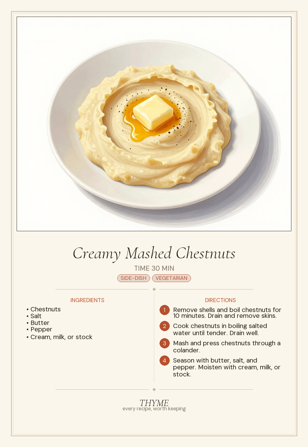 Creamy Mashed Chestnuts