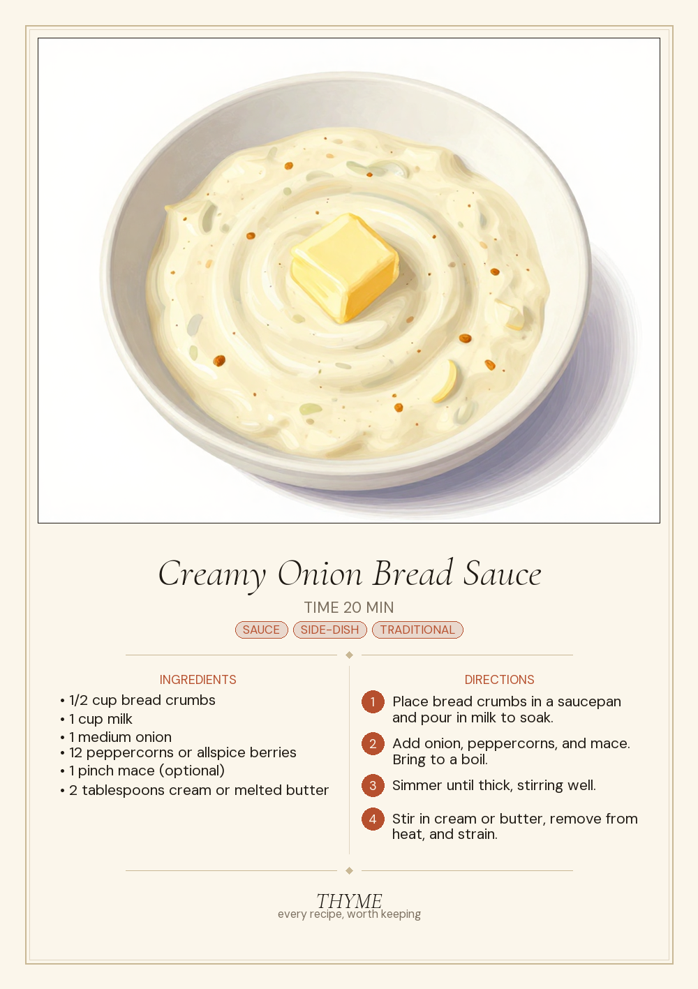 Creamy Onion Bread Sauce