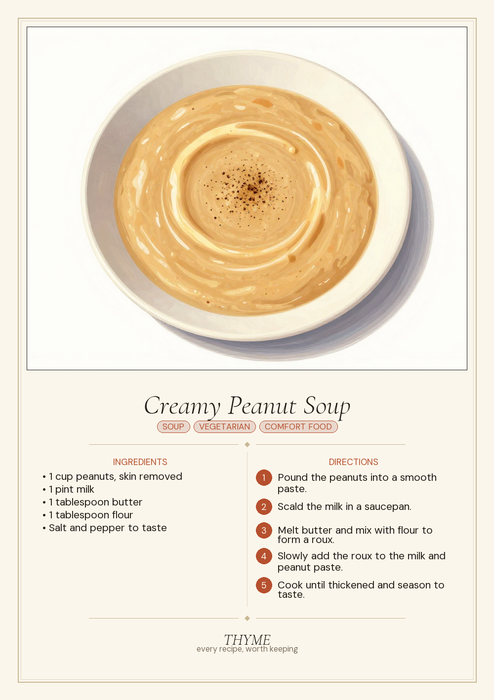 Creamy Peanut Soup