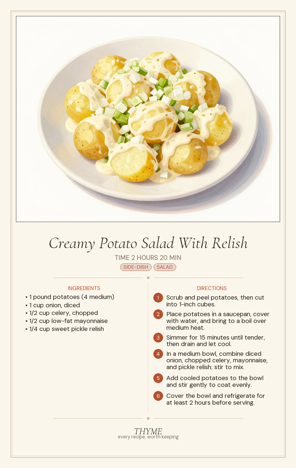 Creamy Potato Salad With Relish