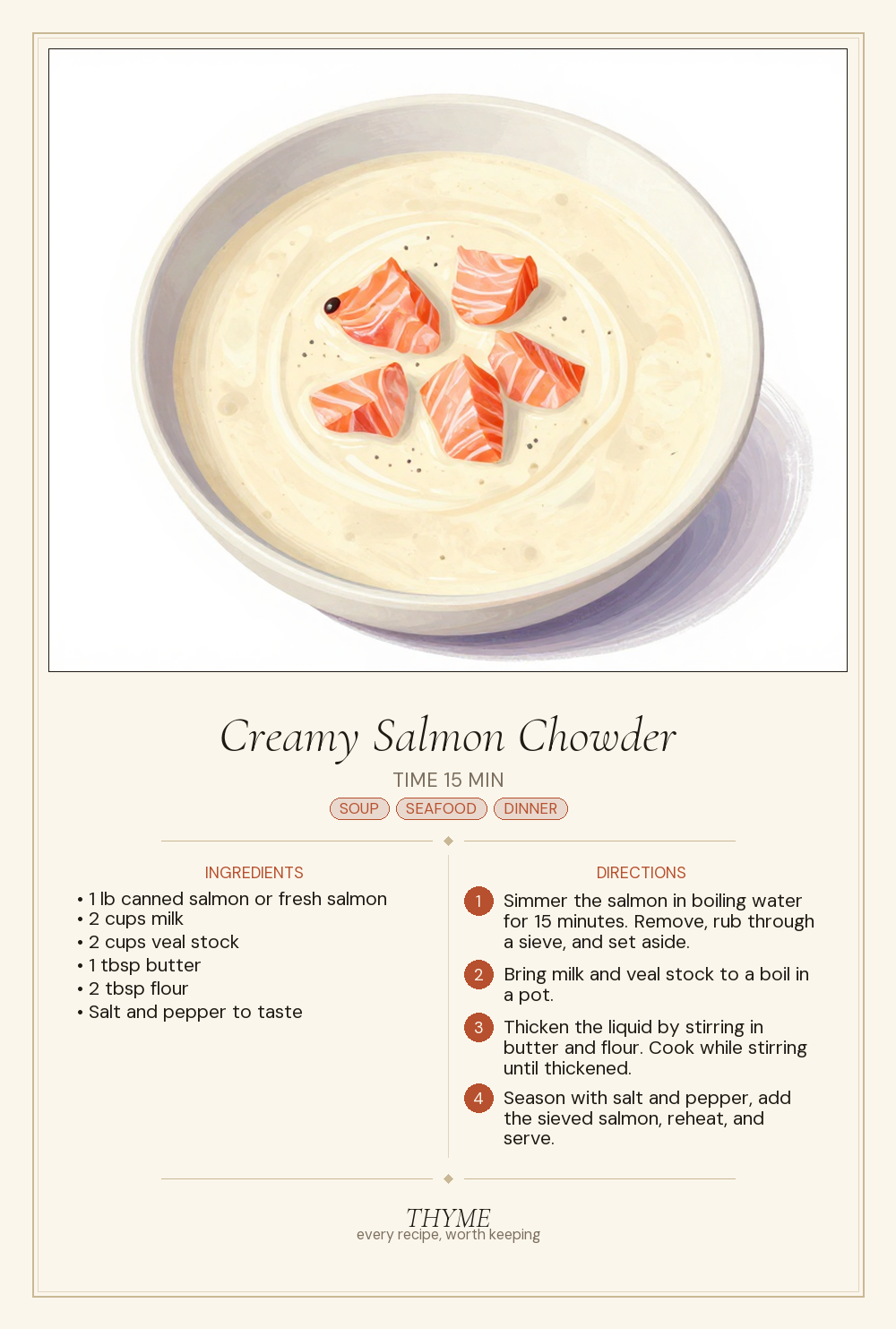 Creamy Salmon Chowder