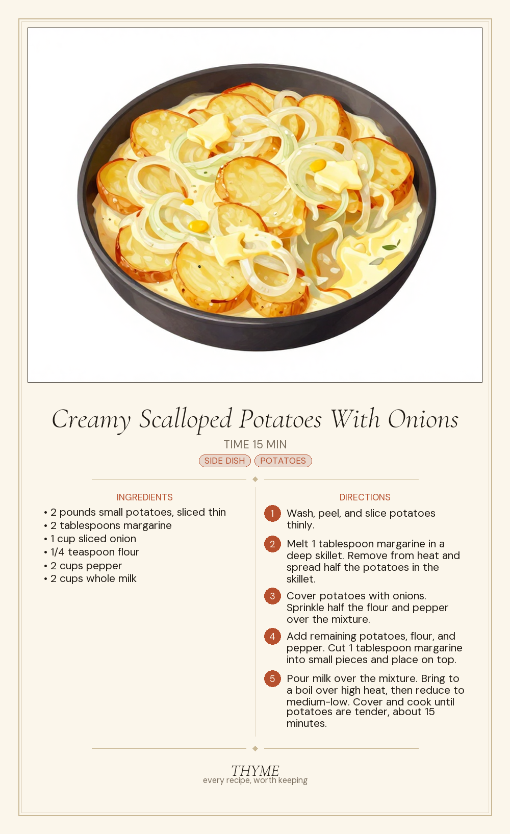 Creamy Scalloped Potatoes With Onions