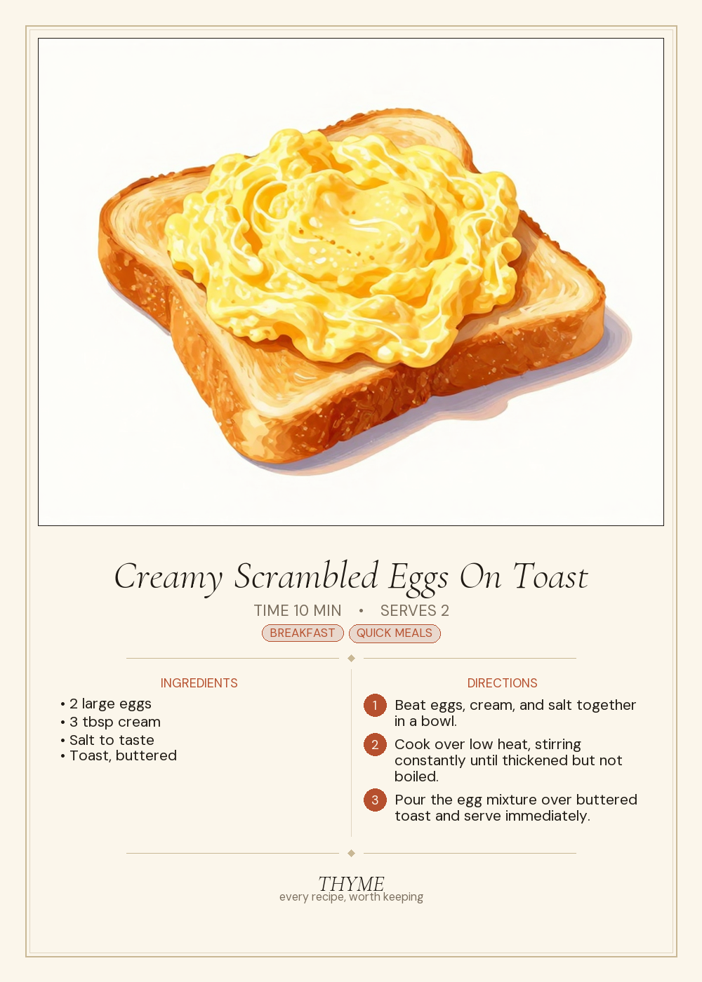Creamy Scrambled Eggs On Toast