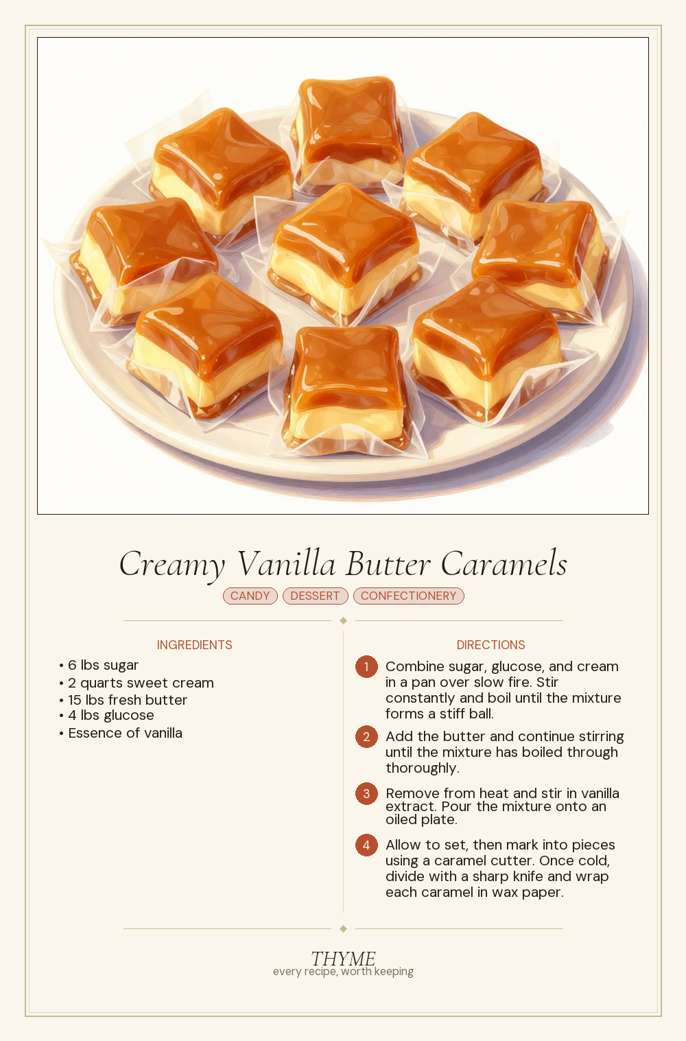 Creamy Vanilla Butter Caramels
