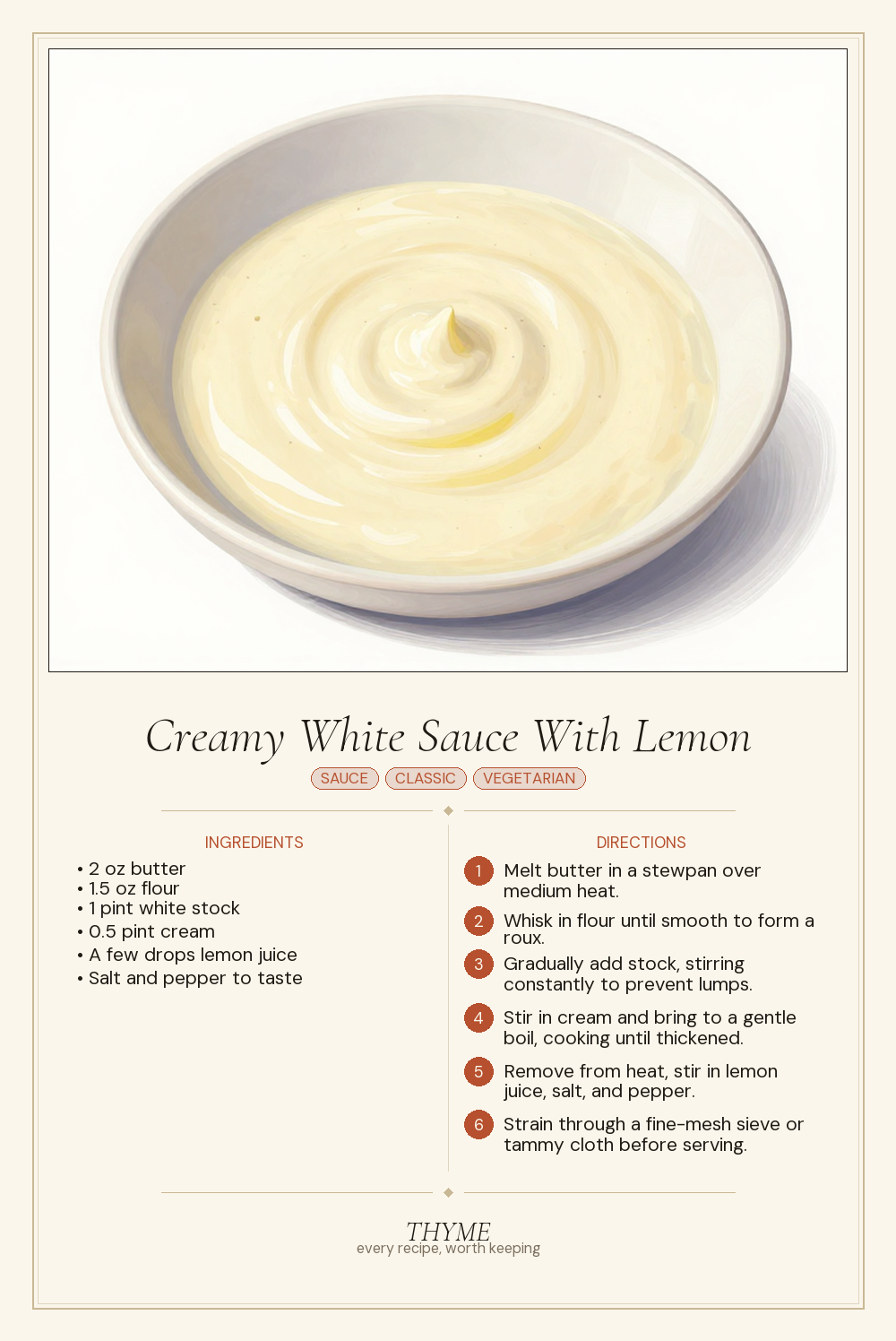 Creamy White Sauce With Lemon