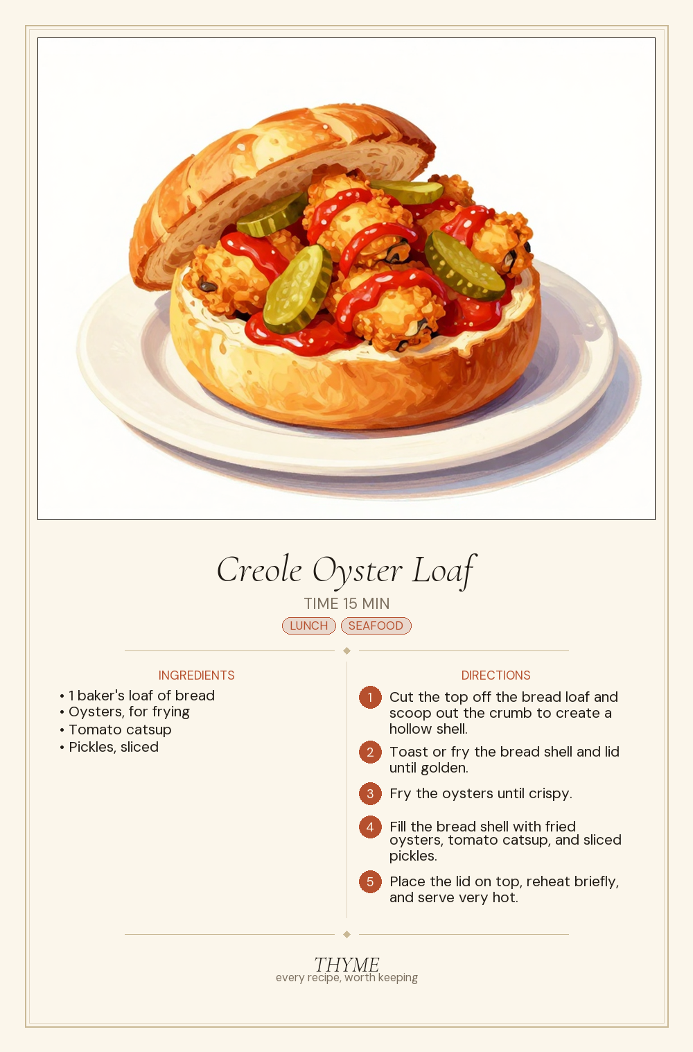 Creole Oyster Loaf