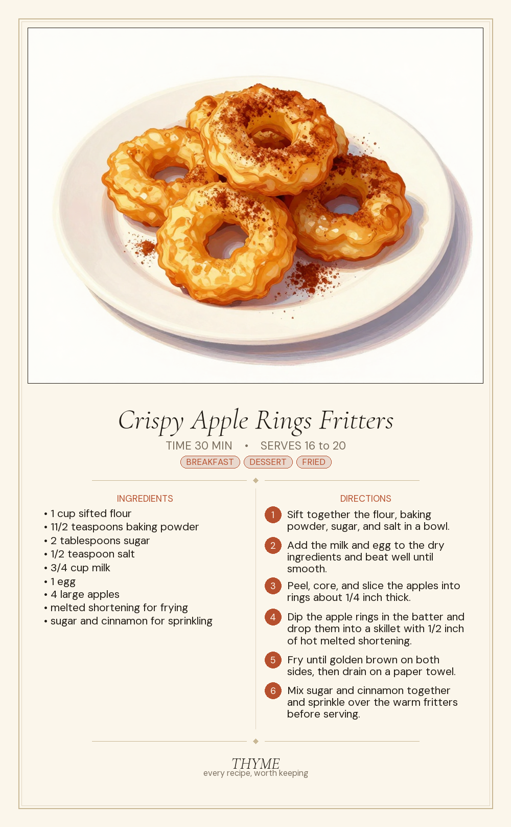Crispy Apple Rings Fritters