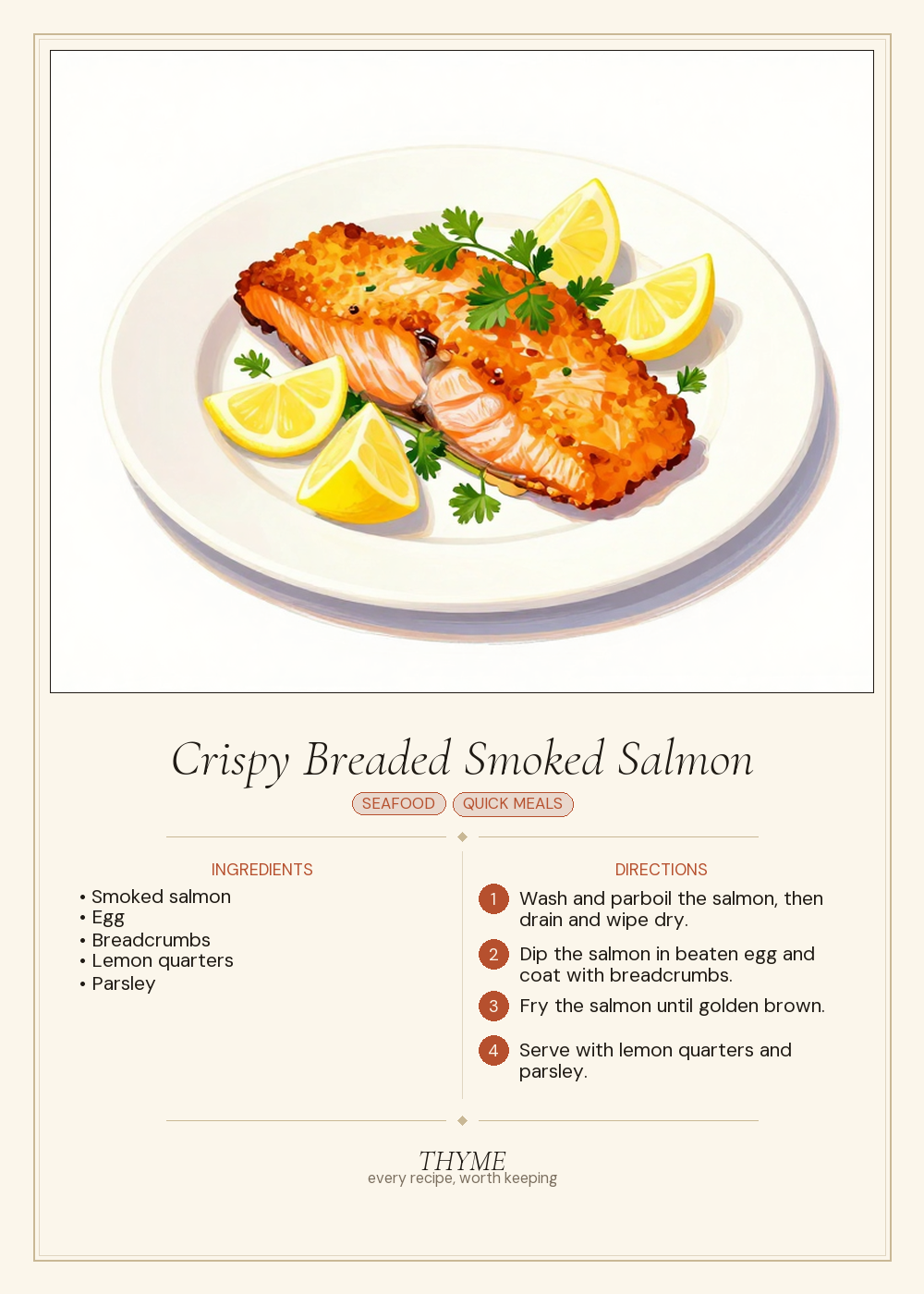 Crispy Breaded Smoked Salmon
