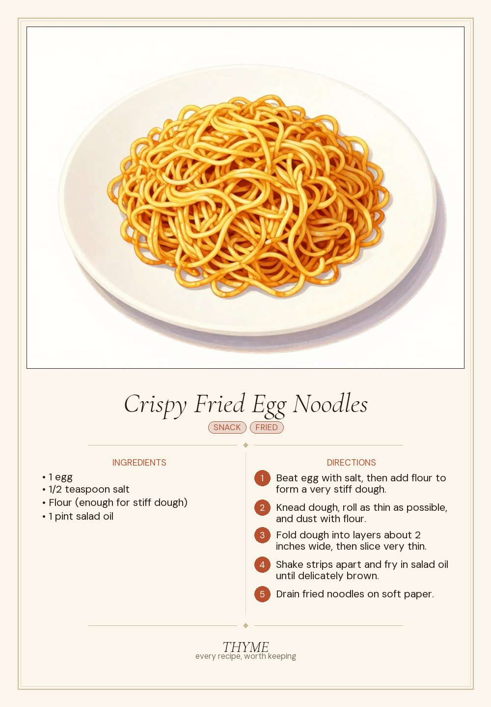 Crispy Fried Egg Noodles