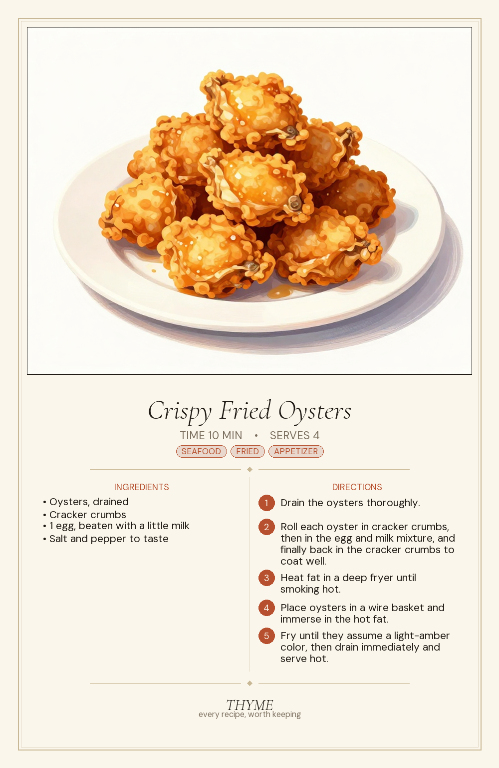 Crispy Fried Oysters