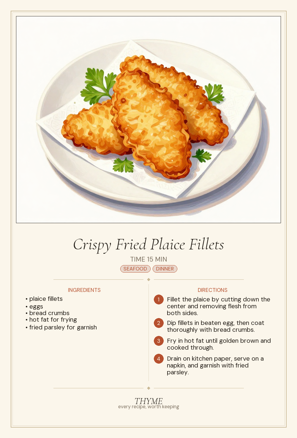 Crispy Fried Plaice Fillets
