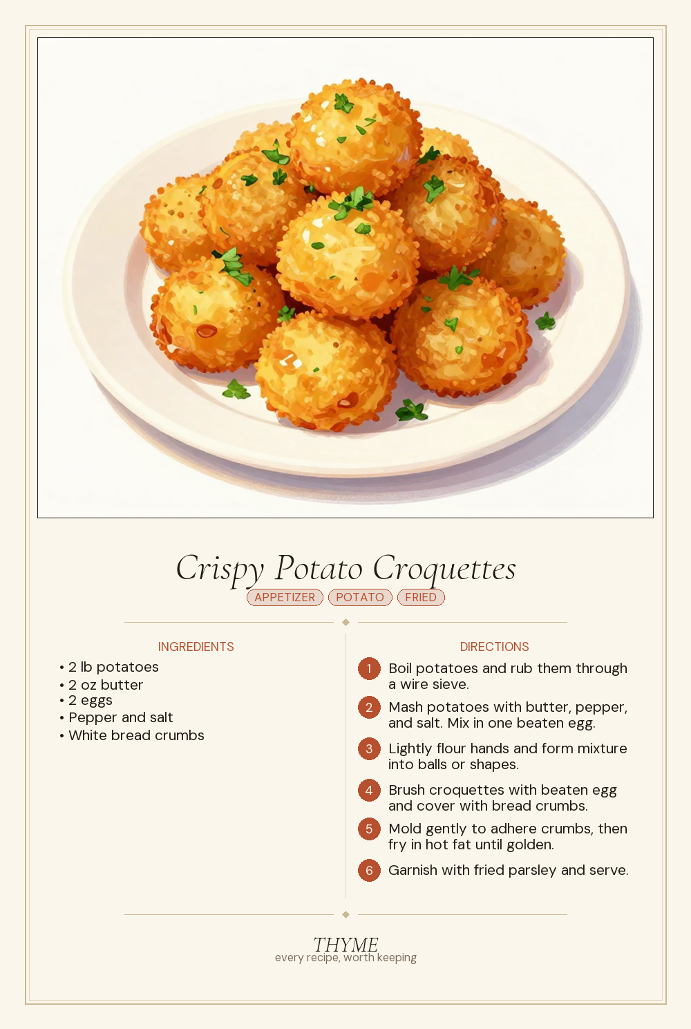 Crispy Potato Croquettes