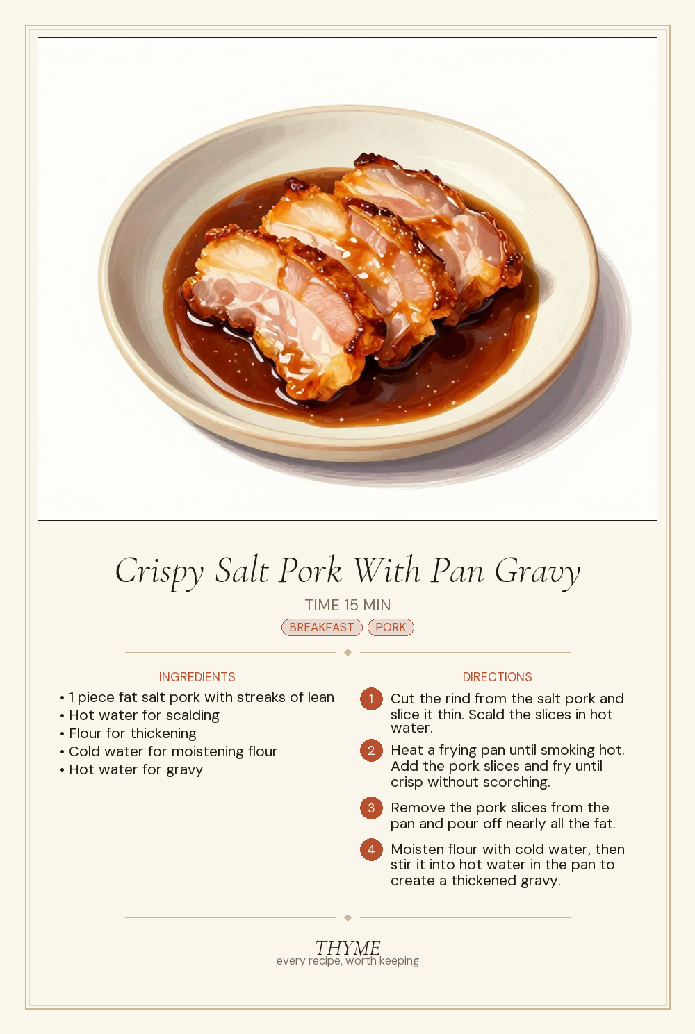 Crispy Salt Pork With Pan Gravy