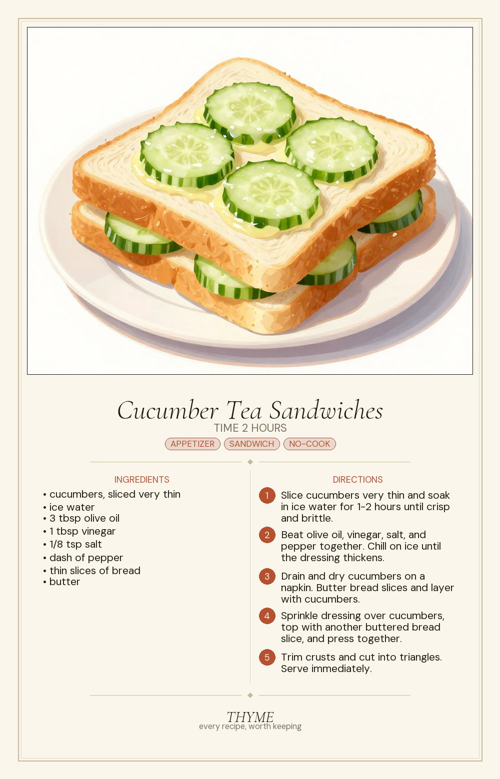 Cucumber Tea Sandwiches