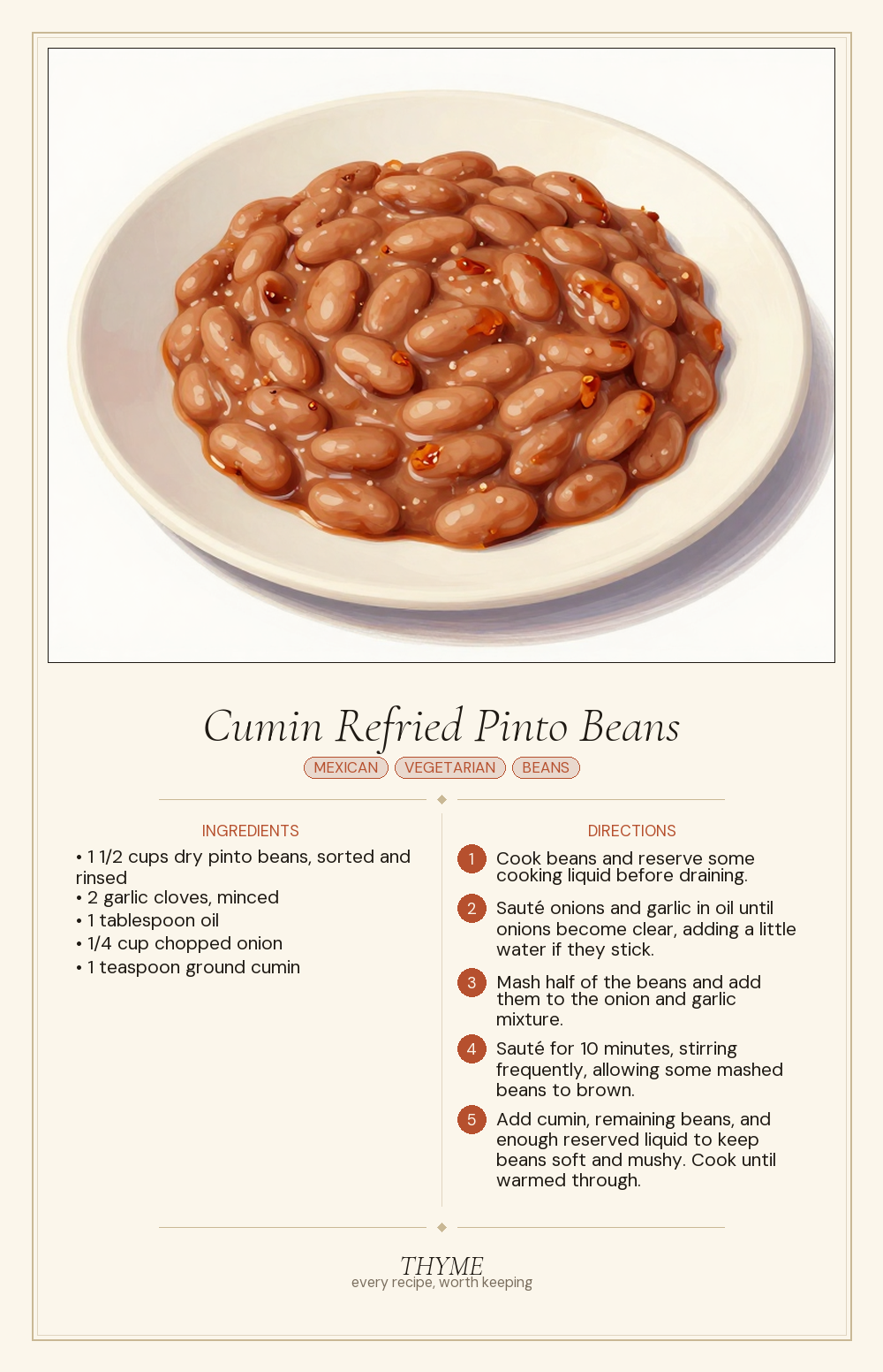Cumin Refried Pinto Beans
