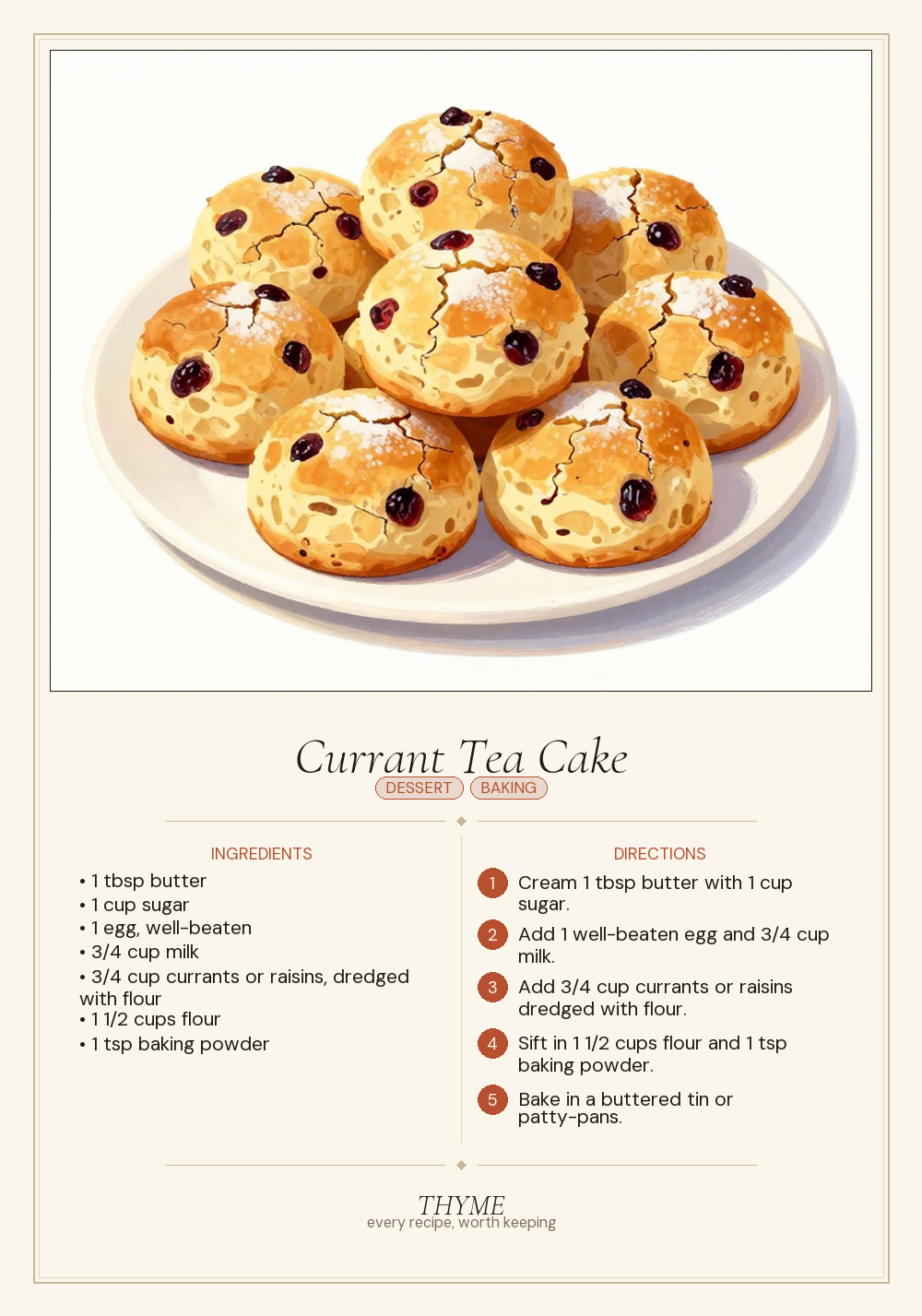 Currant Tea Cake
