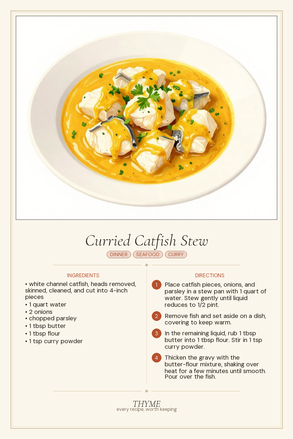 Curried Catfish Stew