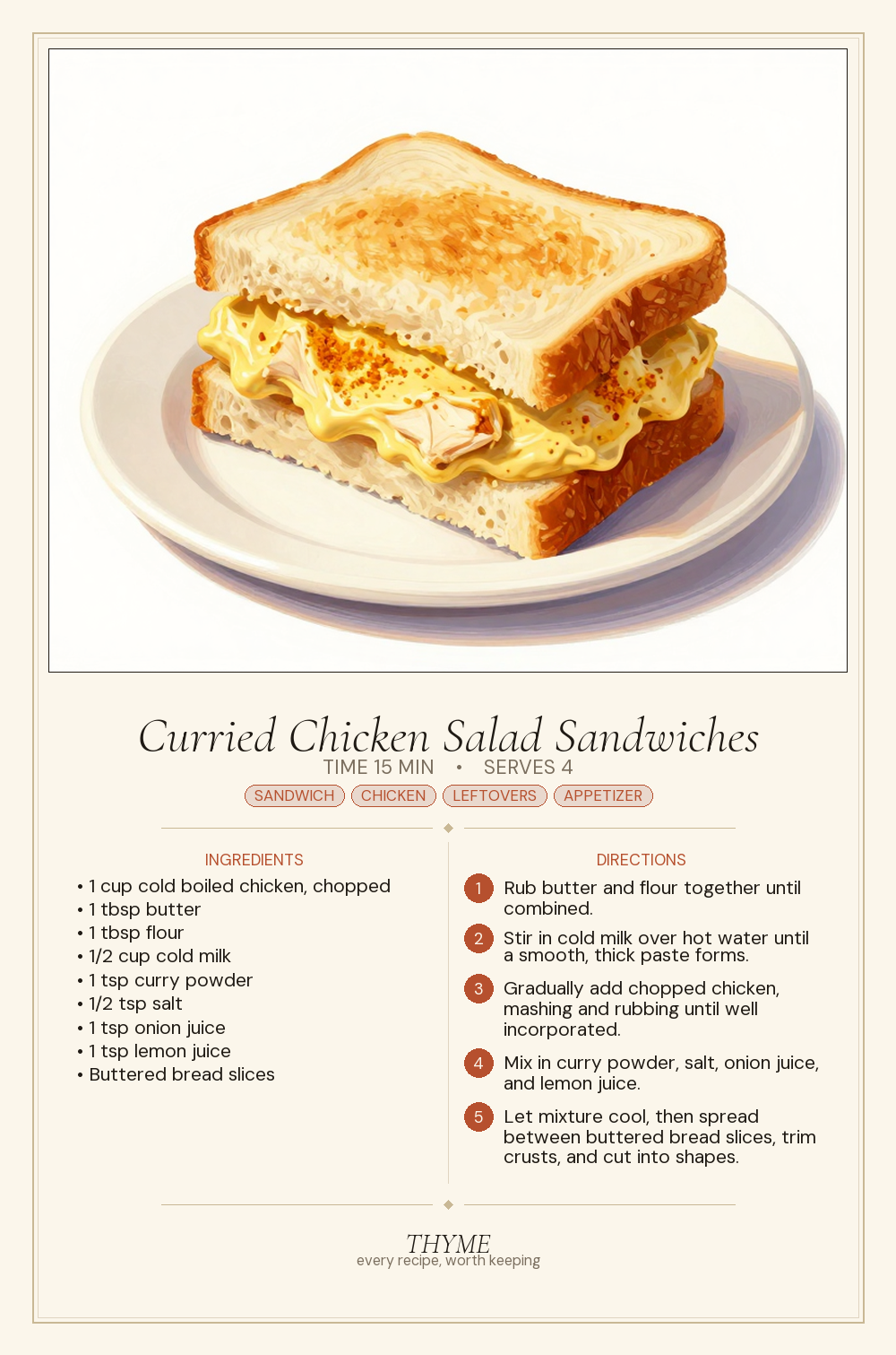 Curried Chicken Salad Sandwiches