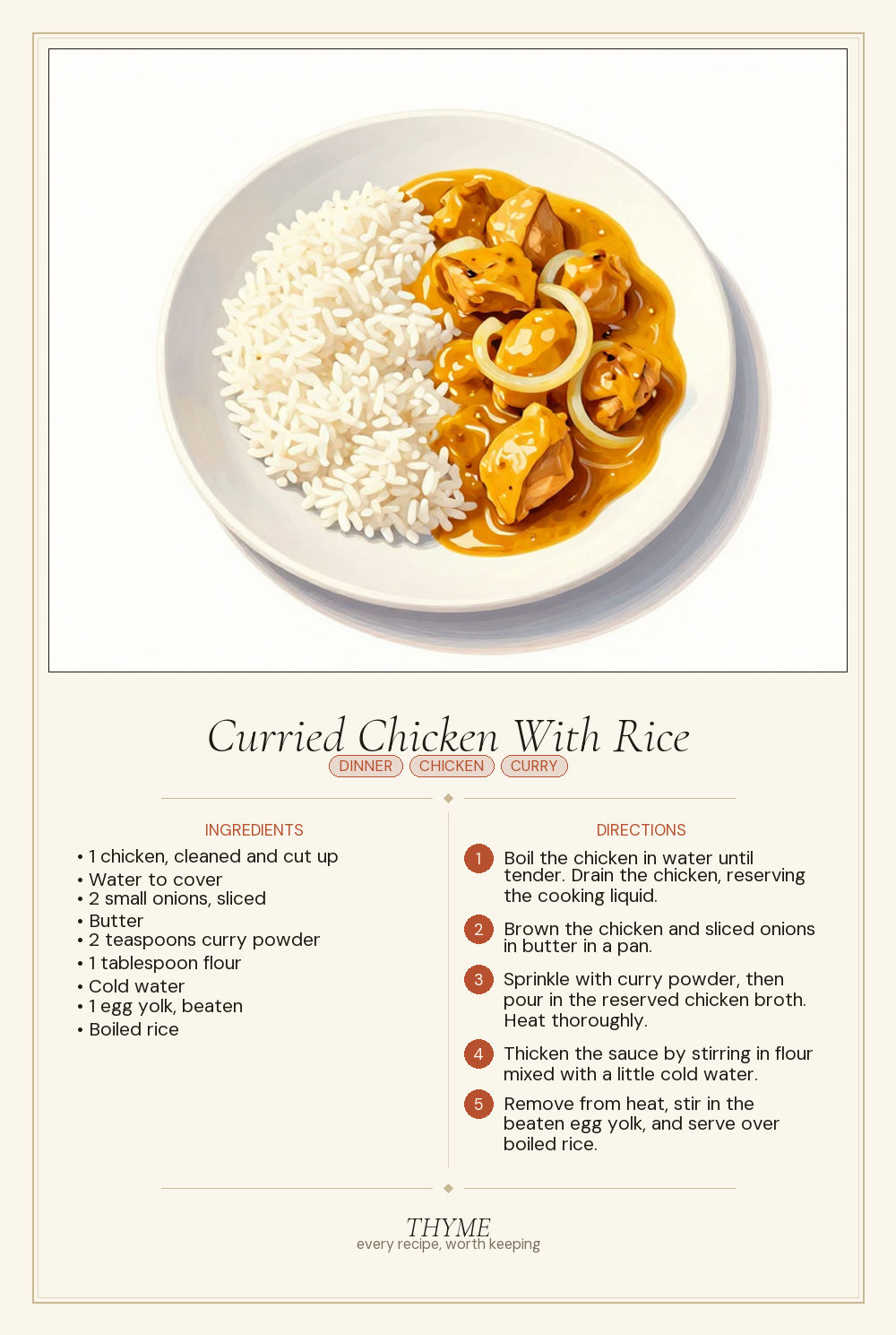 Curried Chicken With Rice