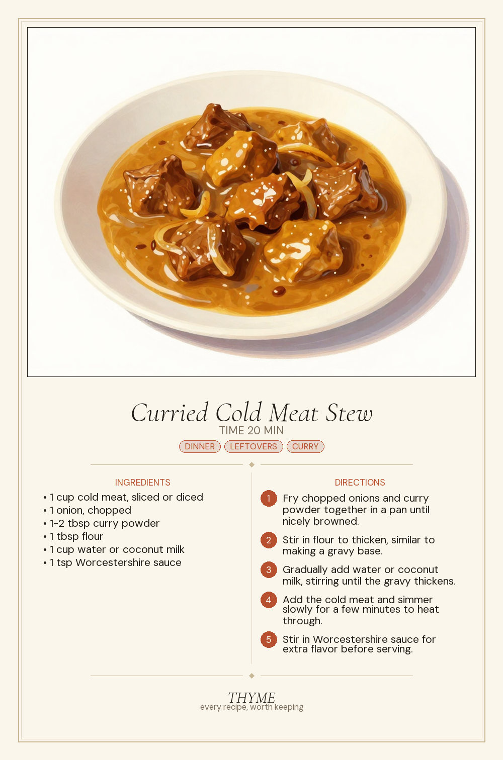 Curried Cold Meat Stew